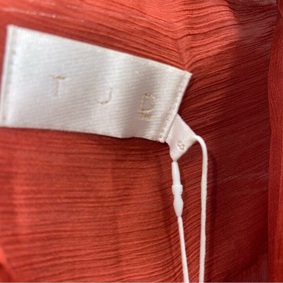 TJD The Jetset Diaries Ara Rust Burnt Orange Blouse Small - Picture 9 of 12